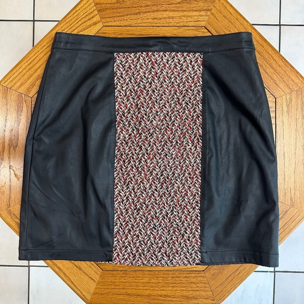 *Bcbgmaxazria* Black X Multicolor Skirt Nwt Size Large